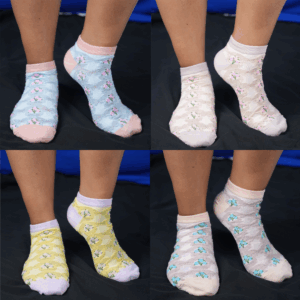 Winter – Women Ankle Socks – Flower Set of 4