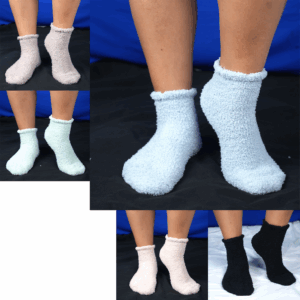 Winter – Women Furry Full Socks – Flower Set of 5