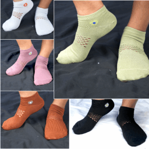 Summer - Women Ankle Socks - Hole&Flower - Set of 3