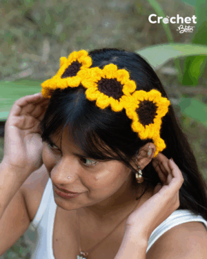 Sunflower Hair Band - Crochet