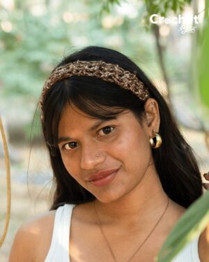 Brown Hairband - Crochet