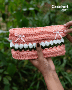 White Pink Purse - Crochet
